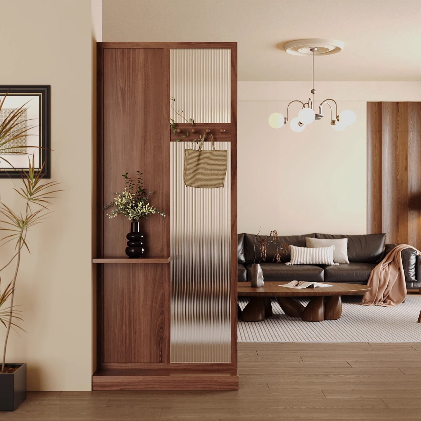 Shoji Screen Divider - Pintu Masuk Kayu Solid Cina Berada
