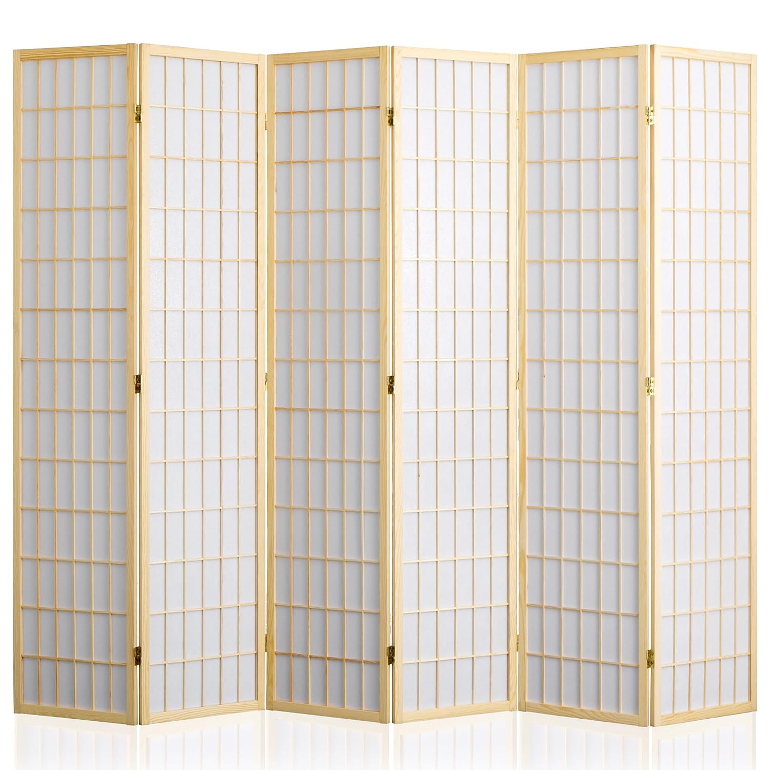 Shoji Screen Divider - Partisi ruangan lipat 6 panel, penyekat