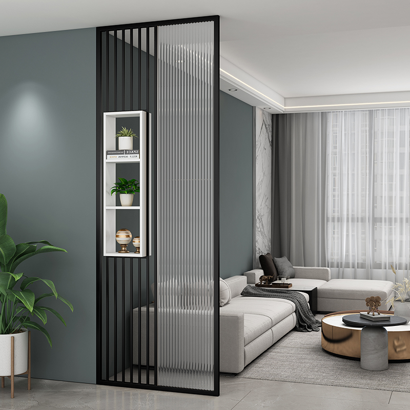 Shoji Screen Divider - Partisi Kaca Temper Bergelombang Modern Sederhana