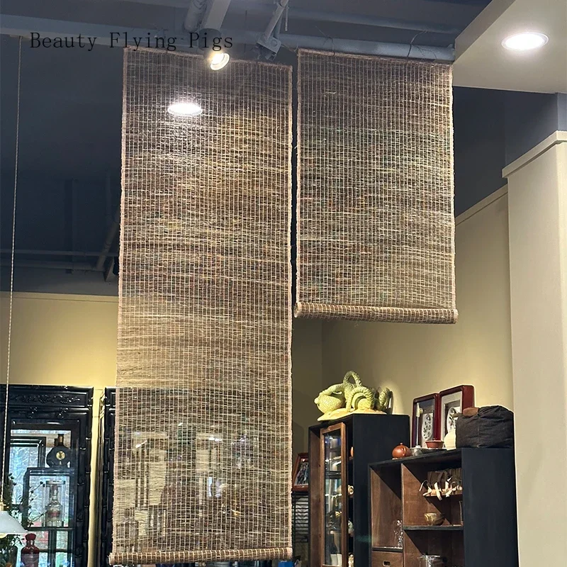 Shoji Screen Divider - Tirai Ramie Retro dan Nostalgik, Partisi