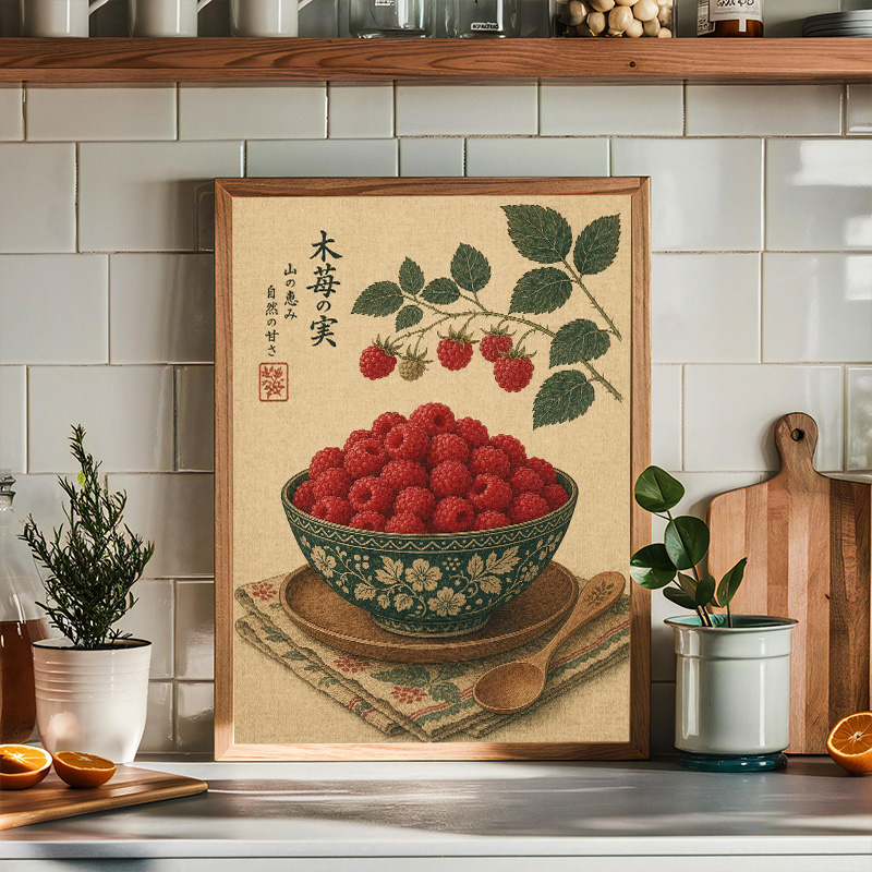 Poster Buah Jepang Cetakan Tin - Japanese Minimalist Lifestyle ulasan dan harga