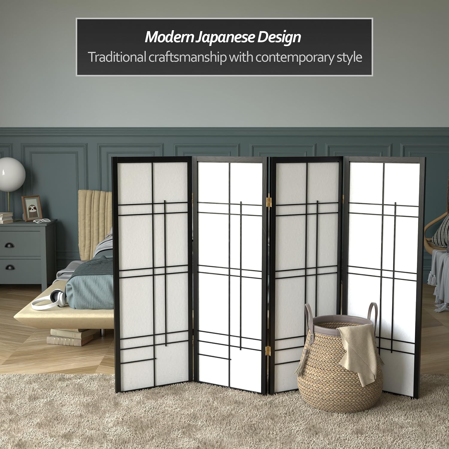 Partisi Ruangan Shoji 4 Panel  - Shoji Screen Divider ulasan dan harga