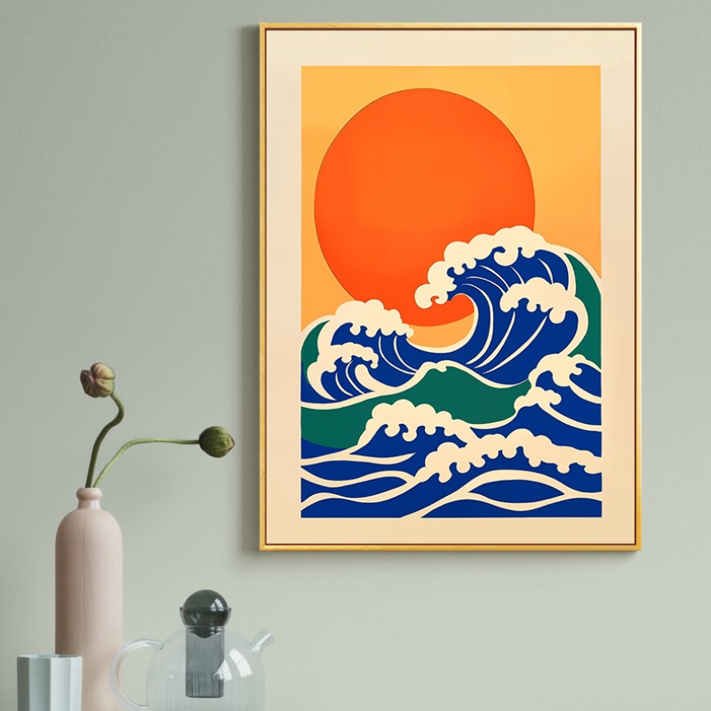 Ilustrasi Jepang Retro Kanvas  - Japanese Minimalist Lifestyle ulasan dan harga