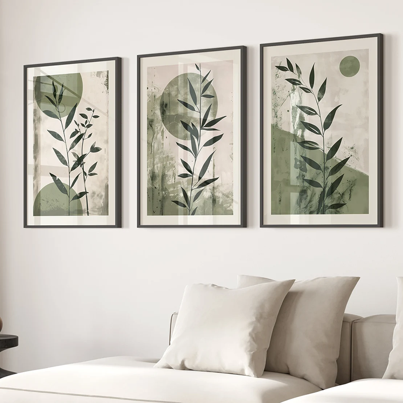 3PCS Set Seni Dinding Japandi  - Japanese Minimalist Lifestyle ulasan dan harga