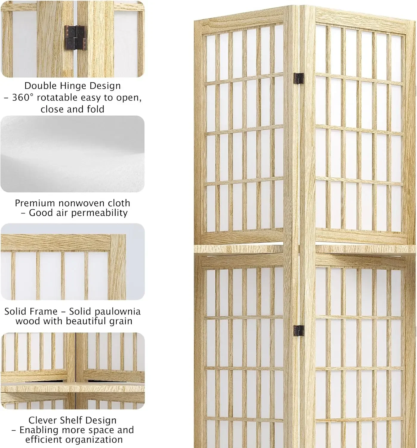 Partisi ruangan portabel lipat - Shoji Screen Divider ulasan dan harga