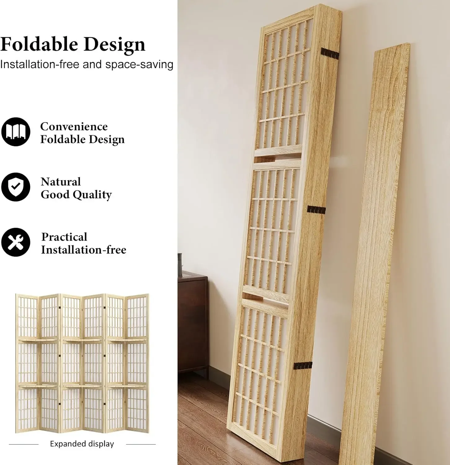 Partisi ruangan portabel lipat - Shoji Screen Divider ulasan dan harga