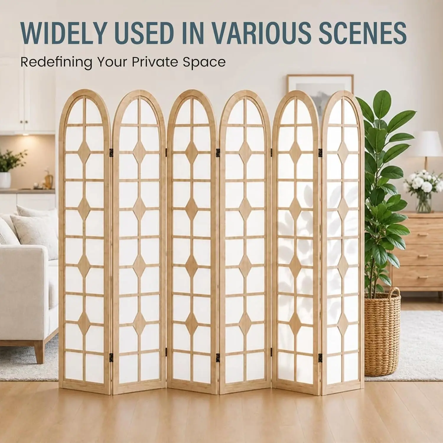 Pembatas Ruangan Shoji 6 Panel - Shoji Screen Divider ulasan dan harga