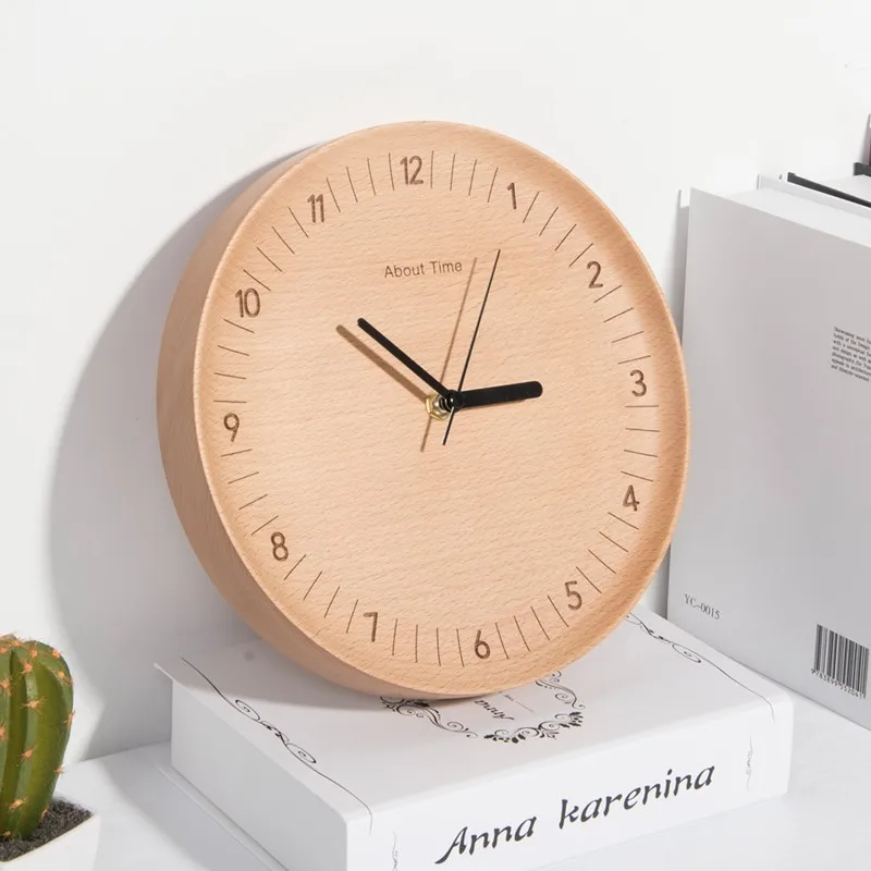 Jam Dinding Warna Kayu Gaya Je - Japanese Minimalist Lifestyle ulasan dan harga