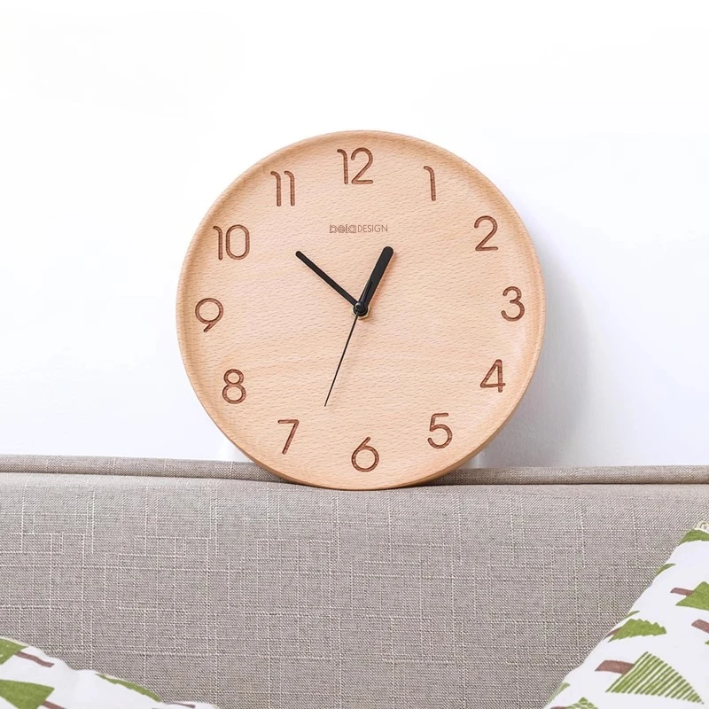 Jam Dinding Warna Kayu Gaya Je - Japanese Minimalist Lifestyle ulasan dan harga
