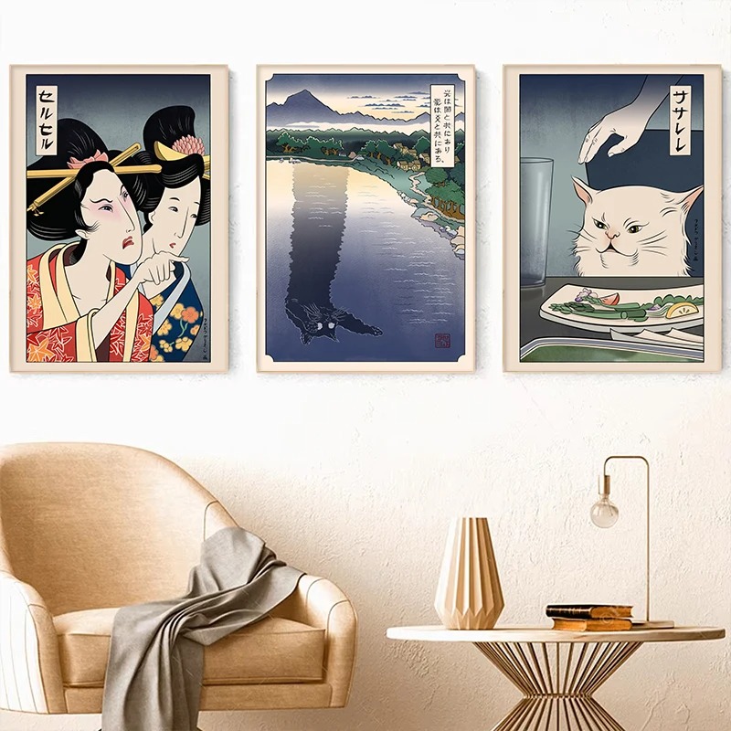 Cetak Poster Gaya Ukiyoe Jepan - Japanese Lifestyle At Home ulasan dan harga