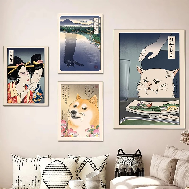 Cetak Poster Gaya Ukiyoe Jepan - Japanese Lifestyle At Home ulasan dan harga