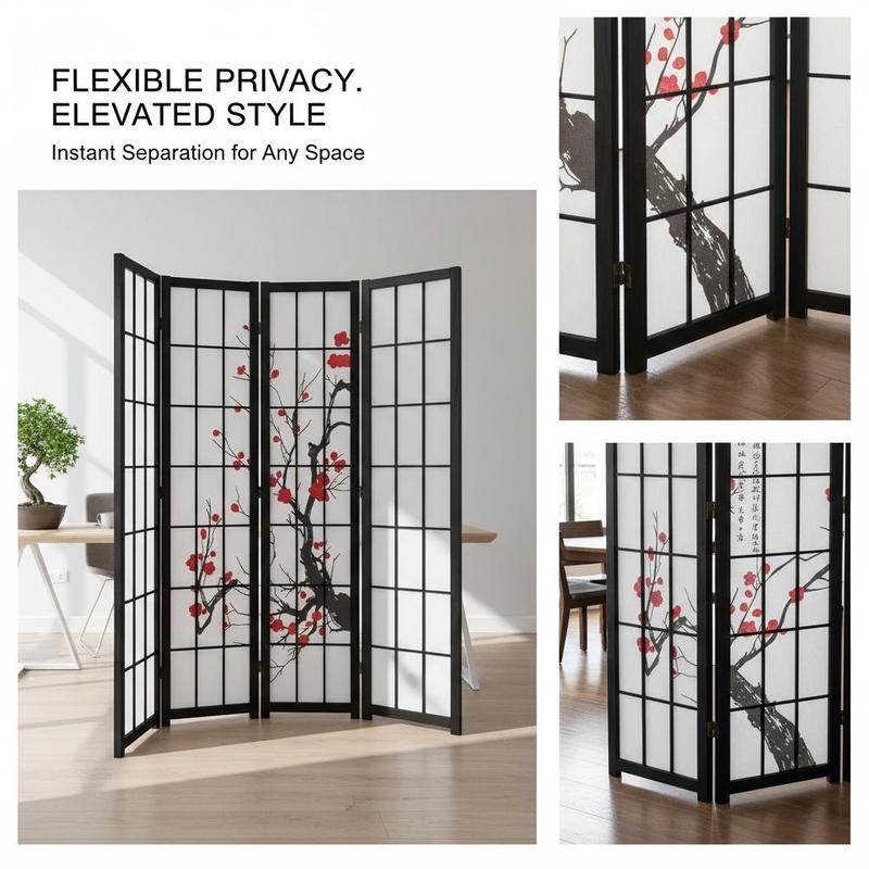Partisi Lipat Kayu Jepang 6 Pa - Shoji Screen Divider ulasan dan harga