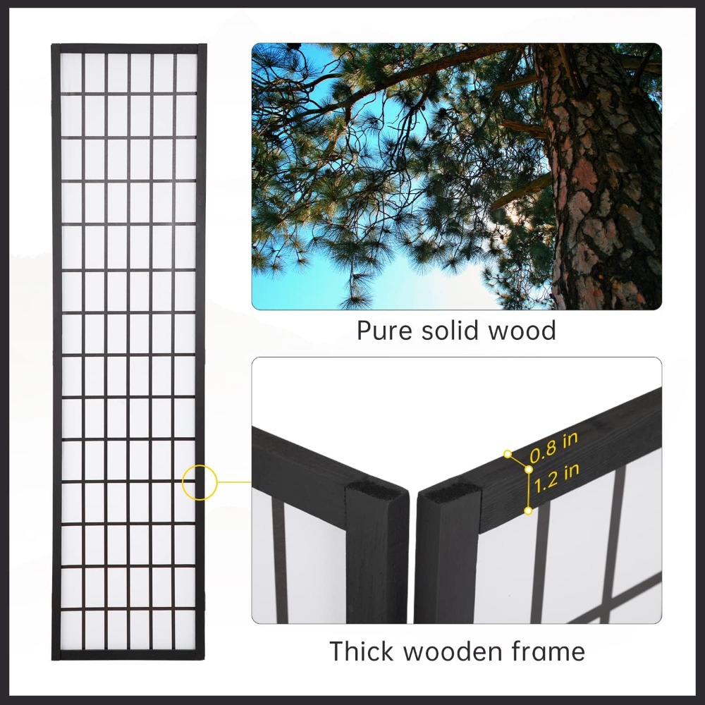 Pembatas Ruangan Shoji 4 Panel - Shoji Screen Divider ulasan dan harga