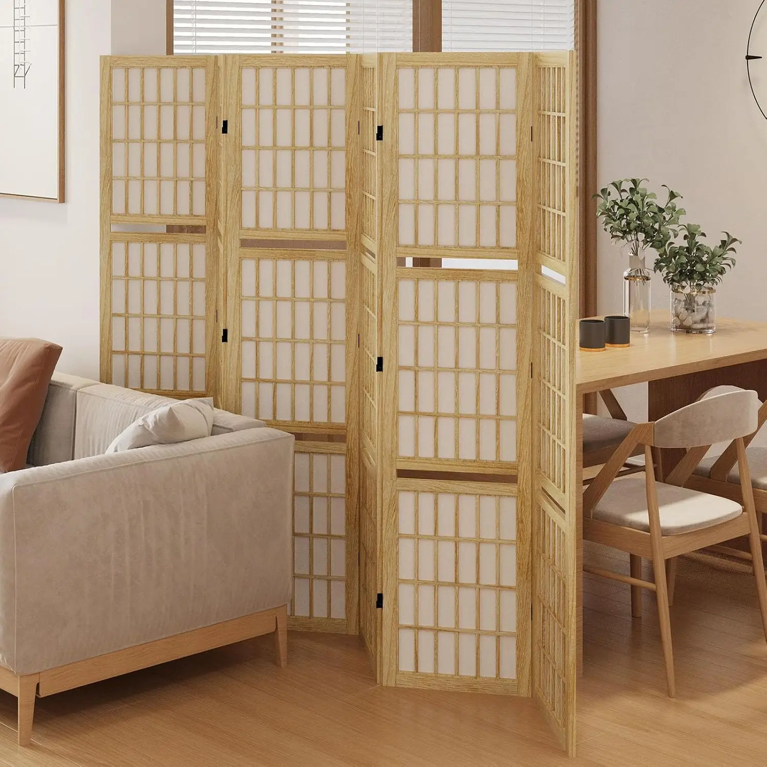 Pembatas Ruangan dengan Rak, L - Shoji Screen Divider ulasan dan harga
